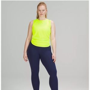LULULEMON Sculpt Tank Top Back Vent Highlighter Yellow size 2